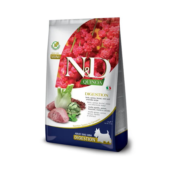 Farmina N&D Dog Quinoa Digestion Cordero Mini 800 gr Farmina N&D Dog Quinoa Digestion Cordero Mini 800 gr