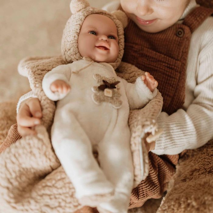 Muñecas Arias Elegance Babyto Muñeca de Peso, marrón con Manta, Cuerpo Blando 35 cm. Ideal para 3+ años 5