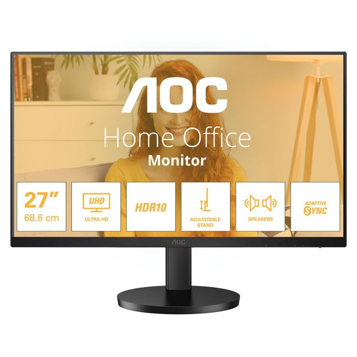 AOC Monitor U27B3AF 27" 4K UHD IPS 3840x2160 Negro 2xHDMI DP 0 AOC Monitor U27B3AF 27" 4K UHD IPS 3840x2160 Negro 2xHDMI DP 0