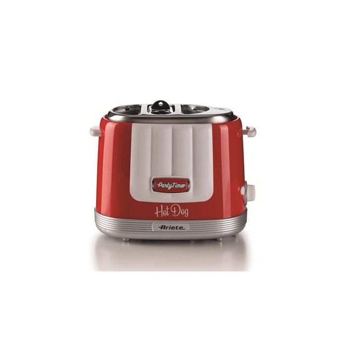 Ariete 206/00 Máquina de Hot Dog Party Time Roja - 5 Niveles de Cocción, Expulsión Automática 1 Ariete 206/00 Máquina de Hot Dog Party Time Roja - 5 Niveles de Cocción, Expulsión Automática 1