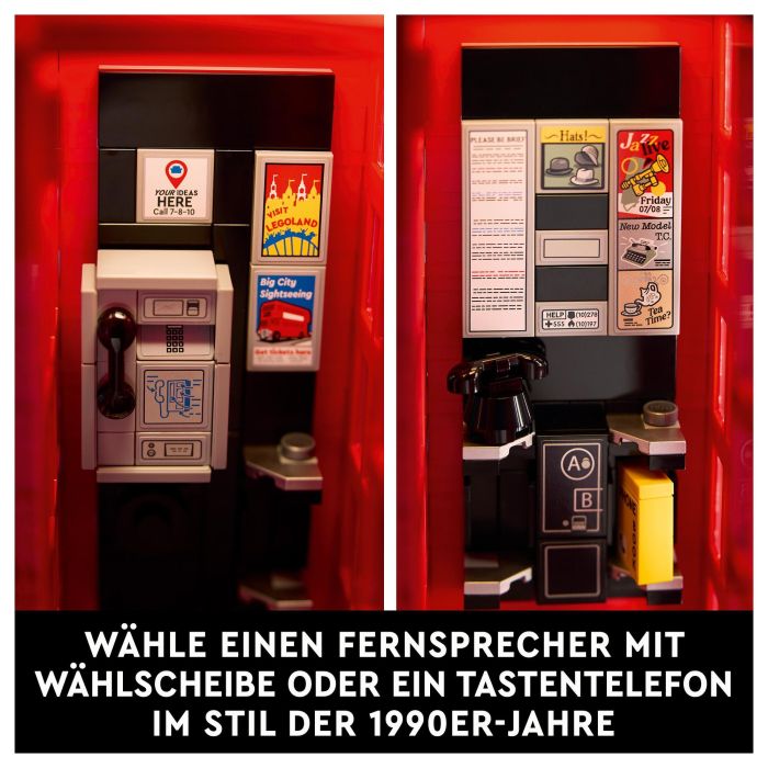 LEGO Ideas Cabina Telefónica Roja de Londres 21347, Juego de Construcción, 1460 Piezas, Multicolor