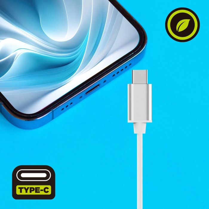 Muvit Auriculares E58 USB Tipo C Sostenibles con Micrófono y Cable de 1.2m 3 Muvit Auriculares E58 USB Tipo C Sostenibles con Micrófono y Cable de 1.2m 3