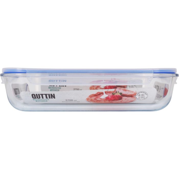 Quttin Fiambrera Extra Rectangular 36x24.8x8.1 cm 3.7L (4 Unidades) 1