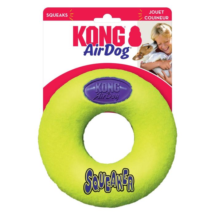 Kong Airdog Squeaker Donut Tennis Large Asd1