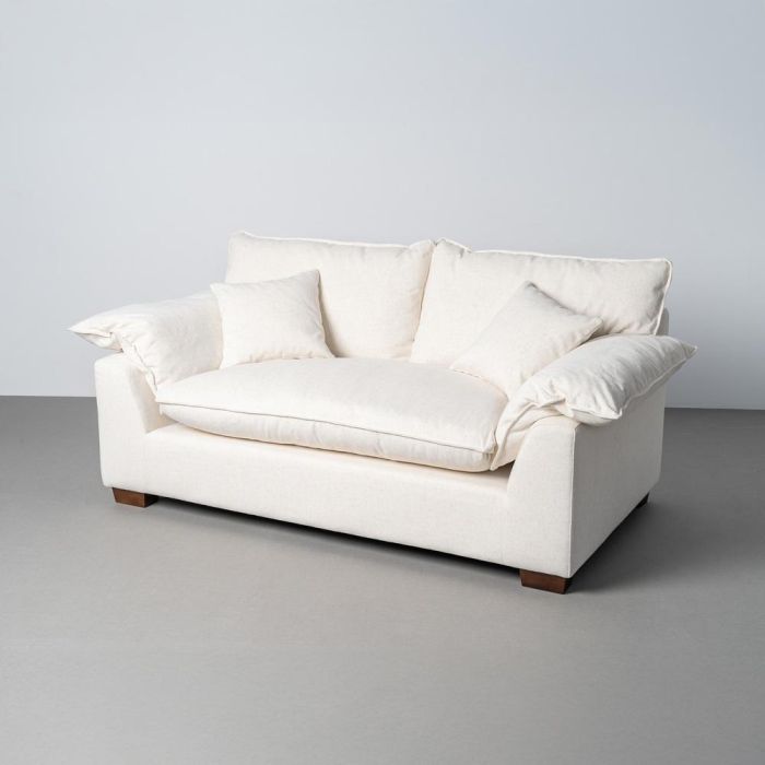 Sofá 2 Plazas Crema Tejido 178 X 101 X 71 cm