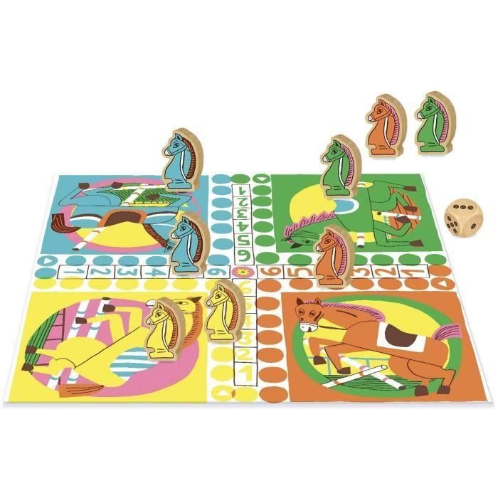 Juego de mesa - NATHAN - Juego de caballitos - Gran clásico, ilustraciones originales 1 Juego de mesa - NATHAN - Juego de caballitos - Gran clásico, ilustraciones originales 1