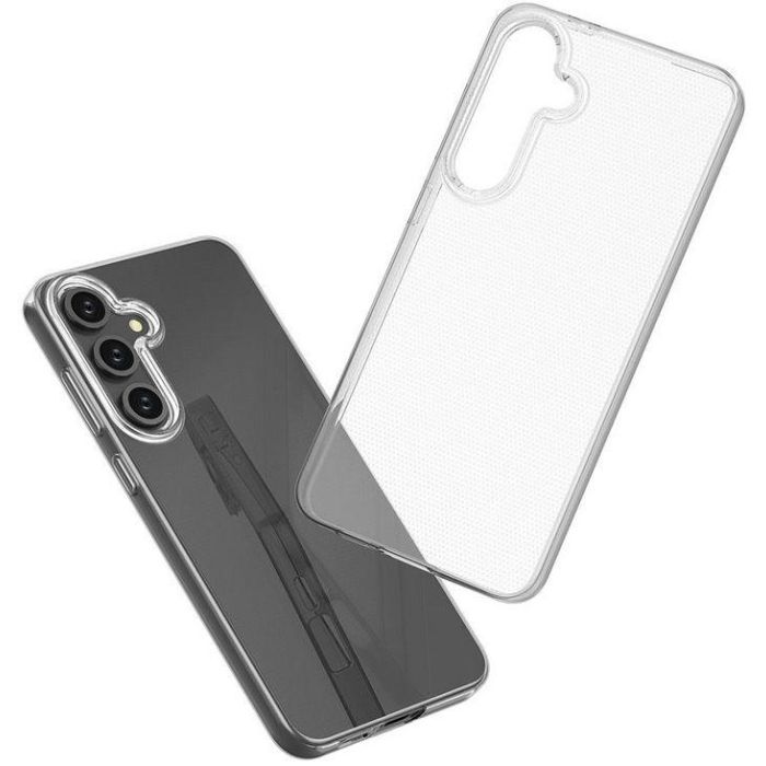 eSTUFF Funda TPU transparente para Samsung Galaxy S24 FE 4G/5G, protección suave y ajuste perfecto 4