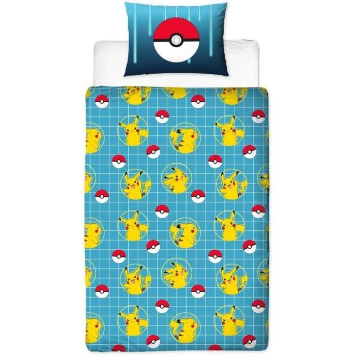 Pokemon Juego de Cama Reversible Pikachu Laser Microfibra 1 Funda Nórdica 140 x 200 cm + 1 Funda de Almohada 63 x 63 cm Pokemon Juego de Cama Reversible Pikachu Laser Microfibra 1 Funda Nórdica 140 x 200 cm + 1 Funda de Almohada 63 x 63 cm