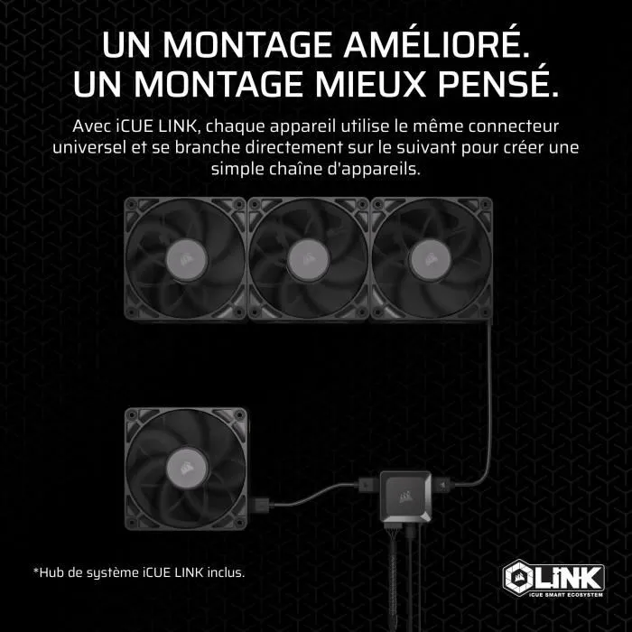 Corsair CO-9051042-WW iCUE LINK RX120 Max Triple Fan Refrigeración de PC 4