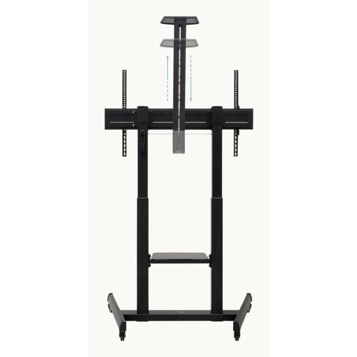 TooQ Soporte de Suelo con Ruedas FS20406HM-B para Pantallas de 60"-100", Negro, Altura Regulable 4
