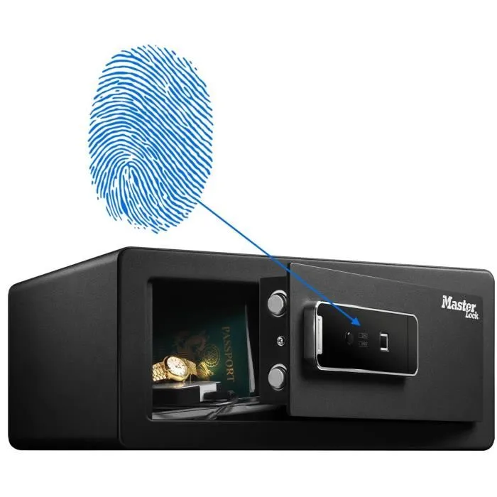 Master Lock LX110BEURHRO Caja Fuerte Biométrica para Proteger Objetos de Valor, Negro, 19,5 x 43 x 37 cm 0 Master Lock LX110BEURHRO Caja Fuerte Biométrica para Proteger Objetos de Valor, Negro, 19,5 x 43 x 37 cm 0