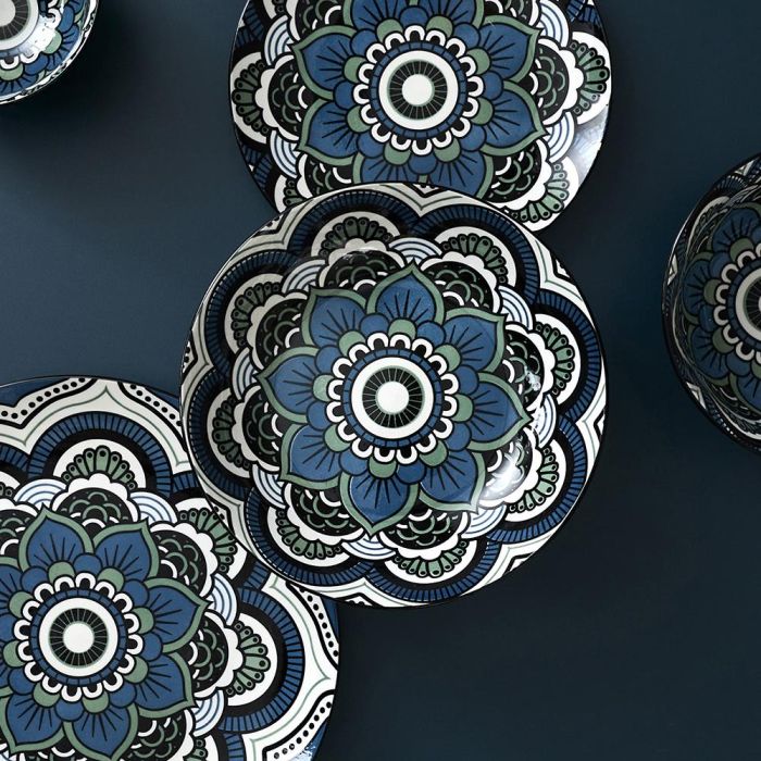 Home Deco Factory Plato Hondo Mandala Azul Diámetro 20 cm Mirage 3 Home Deco Factory Plato Hondo Mandala Azul Diámetro 20 cm Mirage 3