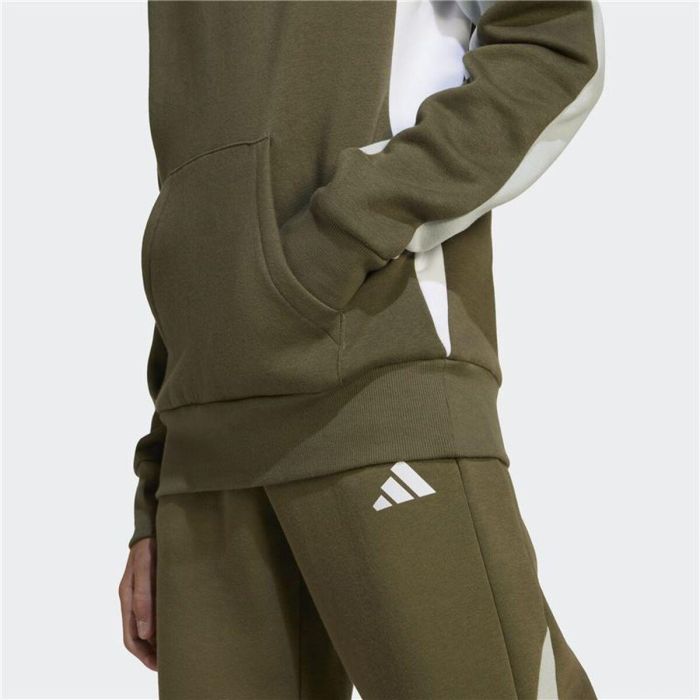 Sudadera con Capucha Niño Adidas Cb Fl Hd Verde oscuro 13-14 Años 1