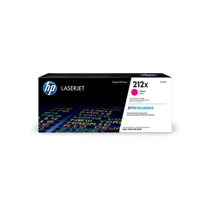 HP 212X Cartucho de Tóner Original LaserJet Magenta de alta capacidad, 10.000 páginas para HP LaserJet M554, M555, M578