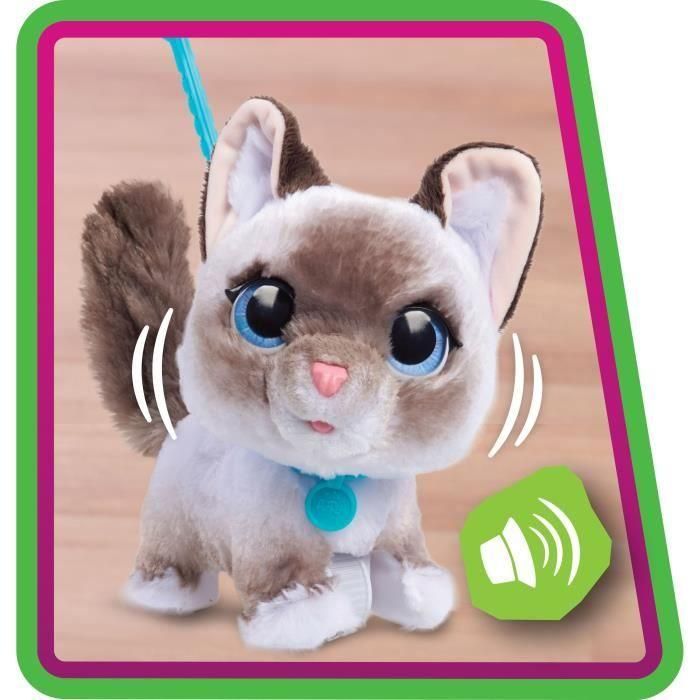 Juguete interactivo - FURREAL FRIENDS - Big Walking Kitten 23 cm - Animal interactivo con correa 2