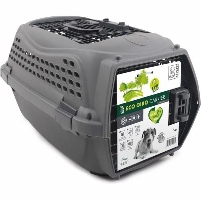 Transportín MPETS ECO GIRO M Gris Gris oscuro Plástico Gato 2 Transportín MPETS ECO GIRO M Gris Gris oscuro Plástico Gato 2