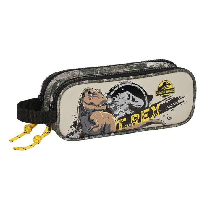 Portatodo Doble Jurassic World Warning Gris 21 x 8 x 6 cm Portatodo Doble Jurassic World Warning Gris 21 x 8 x 6 cm