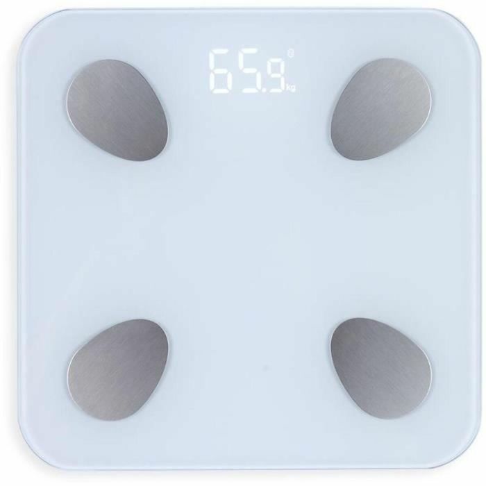 Báscula Digital de Baño Livoo DOM428 Blanco Baterías x 3 1