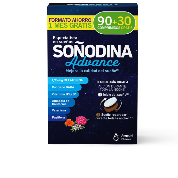 Soñodina Melatonina Advanced Pack Ahorro 90 + 30 Comprimidos