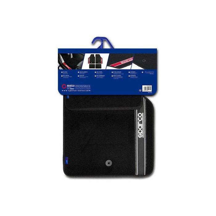 Sparco Alfombra Strada 2012 B Negro Cs 6 03763BNR Moqueta Negro Diseño Deportivo Fácil Limpieza 2 Sparco Alfombra Strada 2012 B Negro Cs 6 03763BNR Moqueta Negro Diseño Deportivo Fácil Limpieza 2