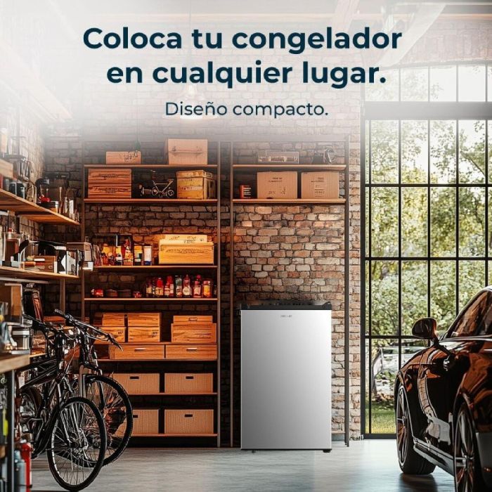 Cecotec Congelador vertical 87 L acero Bolero CoolMarket TF 87 Inox clase E 3