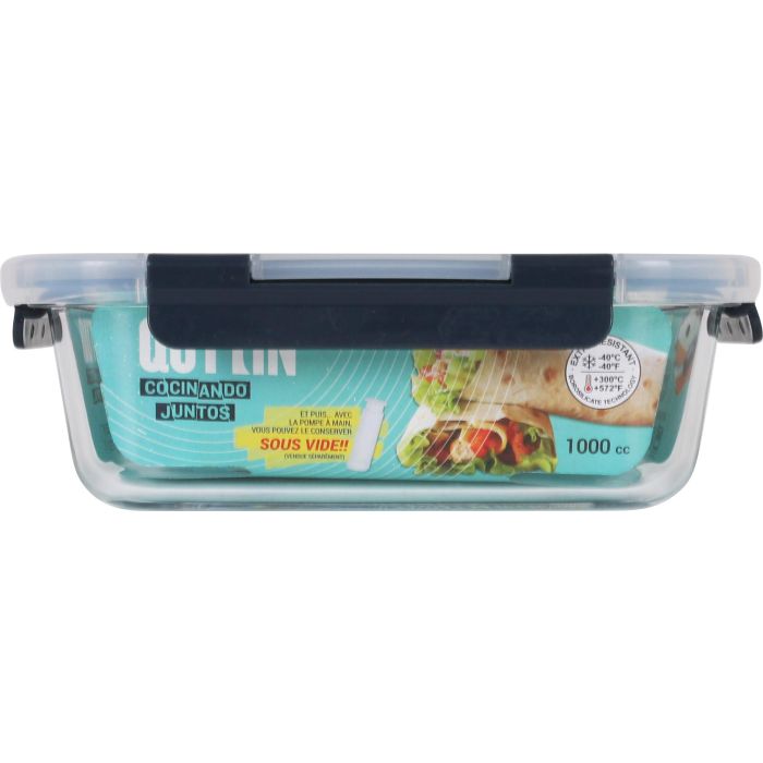 Fiambrera rectangular con tapa Quttin 21x16.1 cm (6 Unidades) 1 Fiambrera rectangular con tapa Quttin 21x16.1 cm (6 Unidades) 1
