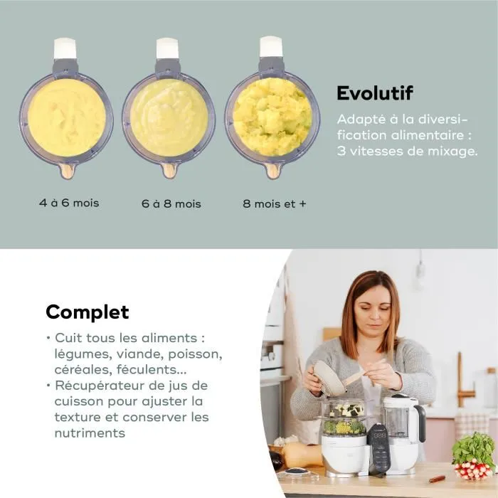 Babymoov Nutribaby Pack (+) White y 3 Babybols 180ml + 2 Spooners - BBM3661276181106 - Ideal para la Diversificación 4 Babymoov Nutribaby Pack (+) White y 3 Babybols 180ml + 2 Spooners - BBM3661276181106 - Ideal para la Diversificación 4