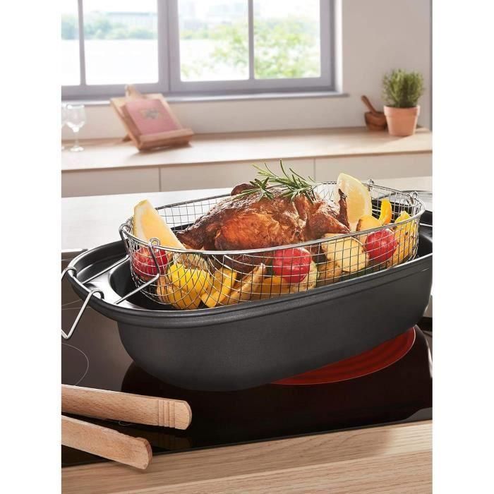 GSW Cocotte con cesta de freír y tapa - 40 x 25 cm - Acero al carbono - Todas las fuentes de calor, incluida la inducción 2 GSW Cocotte con cesta de freír y tapa - 40 x 25 cm - Acero al carbono - Todas las fuentes de calor, incluida la inducción 2