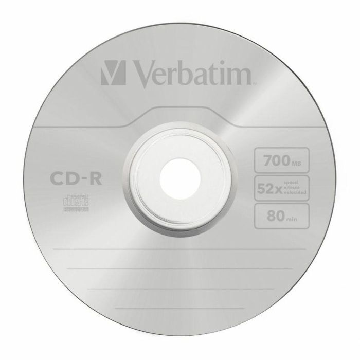 Verbatim 43411 CD-R Datalife 700MB 52X Tarrina 100 unidades Superficie Extra Protection 1 Verbatim 43411 CD-R Datalife 700MB 52X Tarrina 100 unidades Superficie Extra Protection 1