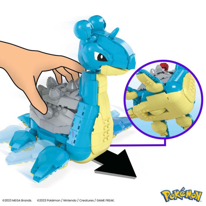 Mega Construx HKT26 Pokémon Lapras Figura de Construcción Articulada, Set de Bloques Armables Coleccionable para Niños +8 años 3 Mega Construx HKT26 Pokémon Lapras Figura de Construcción Articulada, Set de Bloques Armables Coleccionable para Niños +8 años 3