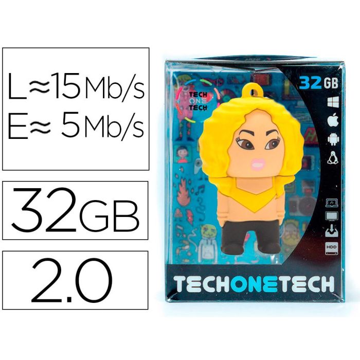 Memoria Usb Tech On Tech Shasha Kira 32 grb