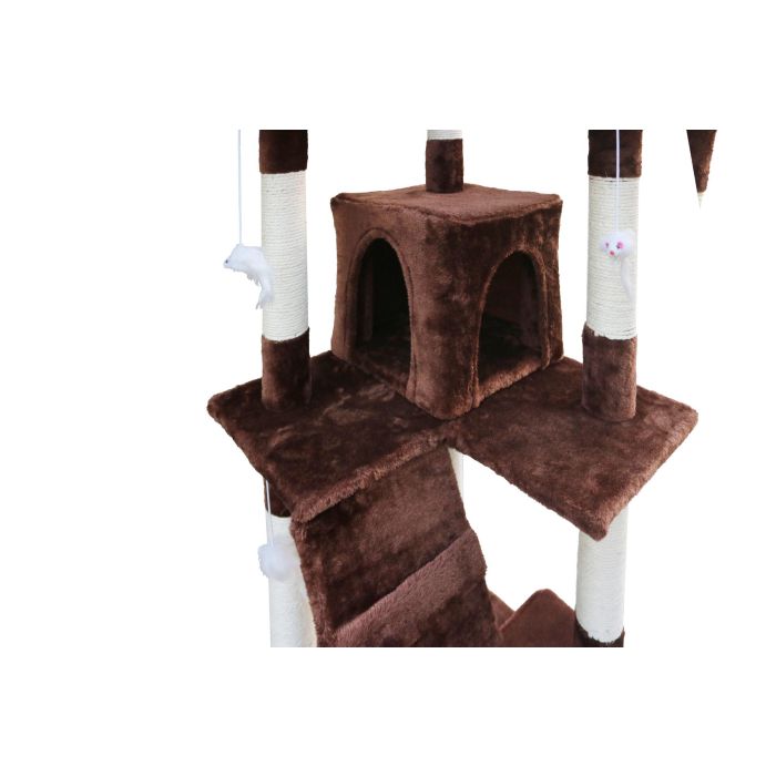 Árbol rascador para gatos Gloria 50 x 50 x 170 cm Marrón Madera Papel Sisal 5 Árbol rascador para gatos Gloria 50 x 50 x 170 cm Marrón Madera Papel Sisal 5