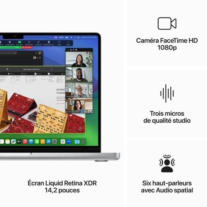 Apple - 14 - MacBook Pro M3 Pro (2023) - 18 GB de RAM - 1 TB de almacenamiento - Plata - Azerty 4 Apple - 14 - MacBook Pro M3 Pro (2023) - 18 GB de RAM - 1 TB de almacenamiento - Plata - Azerty 4