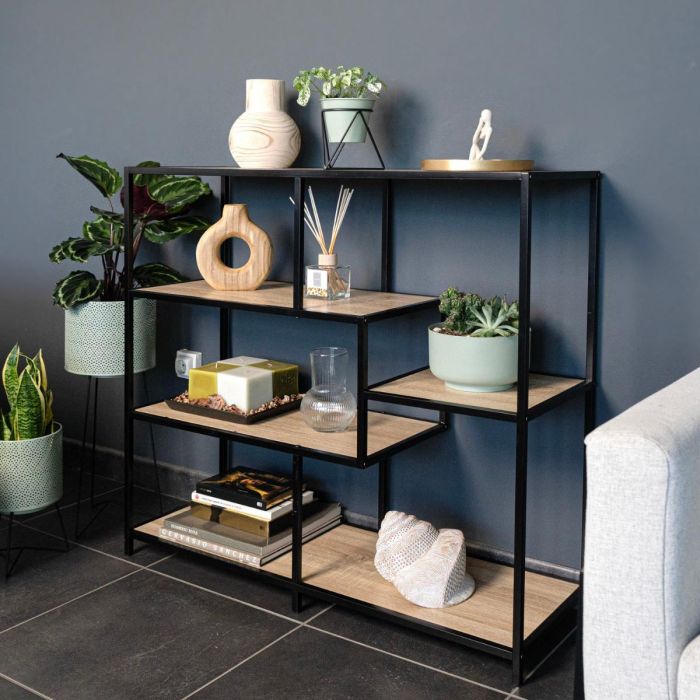 Vinthera Moa Consola Multifuncional Madera Metal 100X34X90 cm 4 Vinthera Moa Consola Multifuncional Madera Metal 100X34X90 cm 4