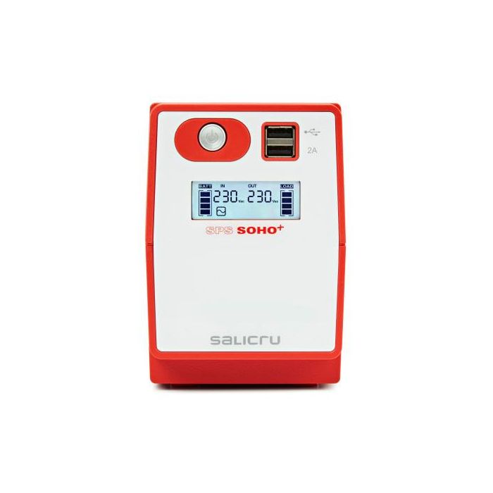Salicru 647CA000002 Sistema de Alimentación Ininterrumpida (SAI) Línea Interactiva SPS SOHO+ 0.65kVA 360W 2 Salidas AC USB LCD 1 Salicru 647CA000002 Sistema de Alimentación Ininterrumpida (SAI) Línea Interactiva SPS SOHO+ 0.65kVA 360W 2 Salidas AC USB LCD 1