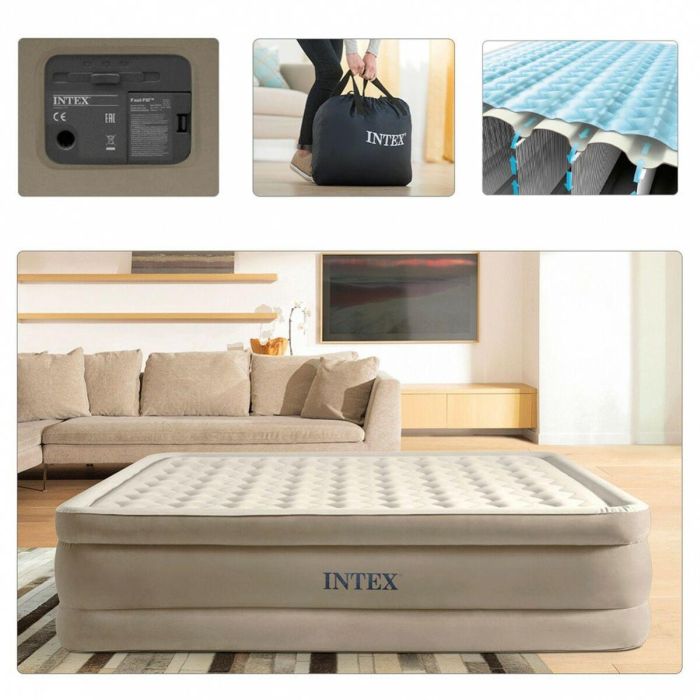 Cama Hinchable Intex Queen Ultra Plush Fiber-Tech 152 x 46 x 203 cm 2 Cama Hinchable Intex Queen Ultra Plush Fiber-Tech 152 x 46 x 203 cm 2