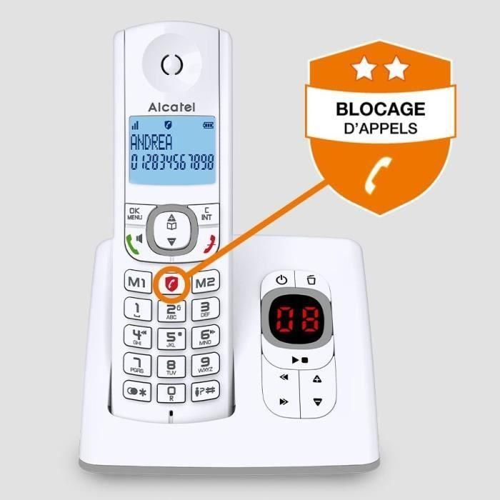 Alcatel F530 Teléfono inalámbrico DECT Classic Voice Solo Gris 2 Alcatel F530 Teléfono inalámbrico DECT Classic Voice Solo Gris 2