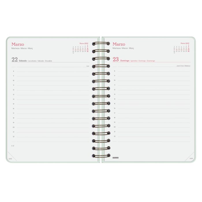 Agenda 2025 Trendy Alma E10 155X212Mm Dia Pagina Menta Finocam 762040325 5