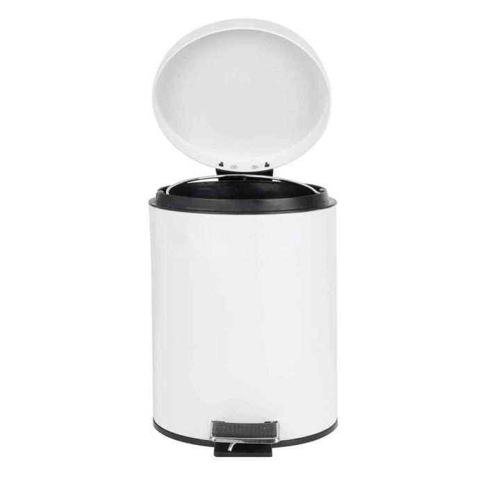 Confortime Cubo Basura Metal con Pedal 5 Litros Blanco 6 Confortime Cubo Basura Metal con Pedal 5 Litros Blanco 6