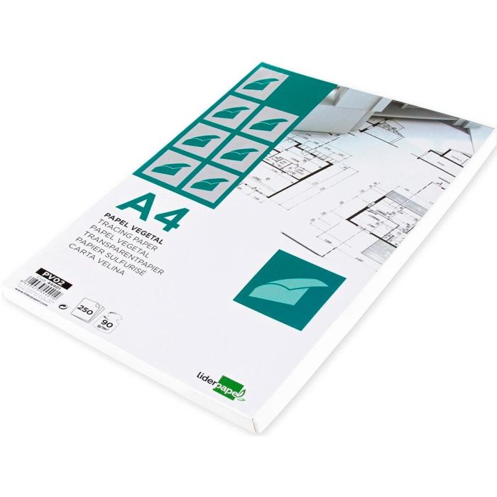 Papel Dibujo Liderpapel 210x297 mm 90 gr-M2 Vegetal 250 unidades 2