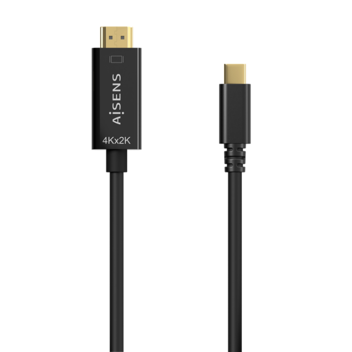 Cable Conversor HDMI 4K Aisens A109-0624/ USB Tipo-C Macho - HDMI Macho/ Hasta 27W/ 1250Mbps/ 1.8m/ Negro Cable Conversor HDMI 4K Aisens A109-0624/ USB Tipo-C Macho - HDMI Macho/ Hasta 27W/ 1250Mbps/ 1.8m/ Negro