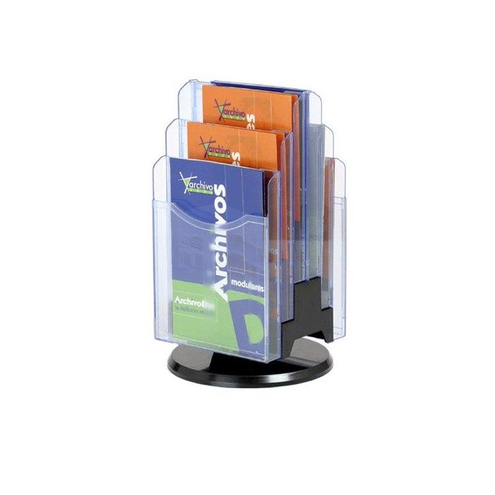 Soporte Vertical Giratorio De 6 Bandejas Archiplay Azul Transparente