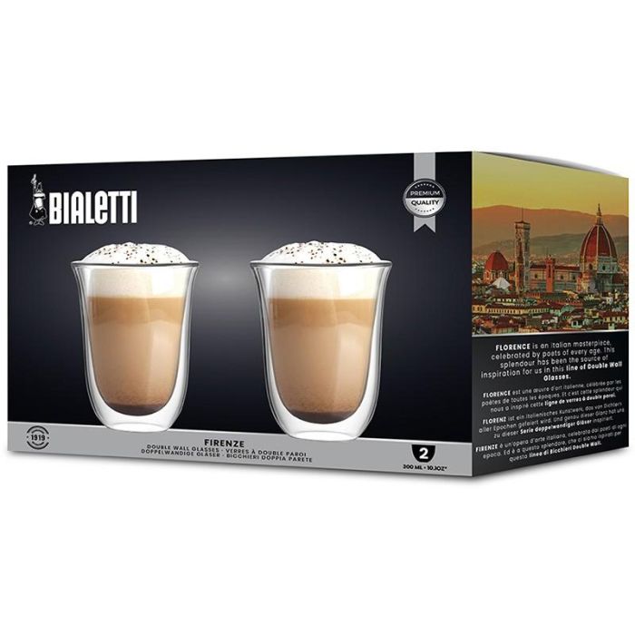 Bialetti Gläserset 2-tlg. Firenze. doppelwandig. 300ml 2 Bialetti Gläserset 2-tlg. Firenze. doppelwandig. 300ml 2