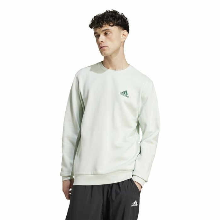 Sudadera sin Capucha Hombre Adidas Essentials Verde XXL 4 Sudadera sin Capucha Hombre Adidas Essentials Verde XXL 4