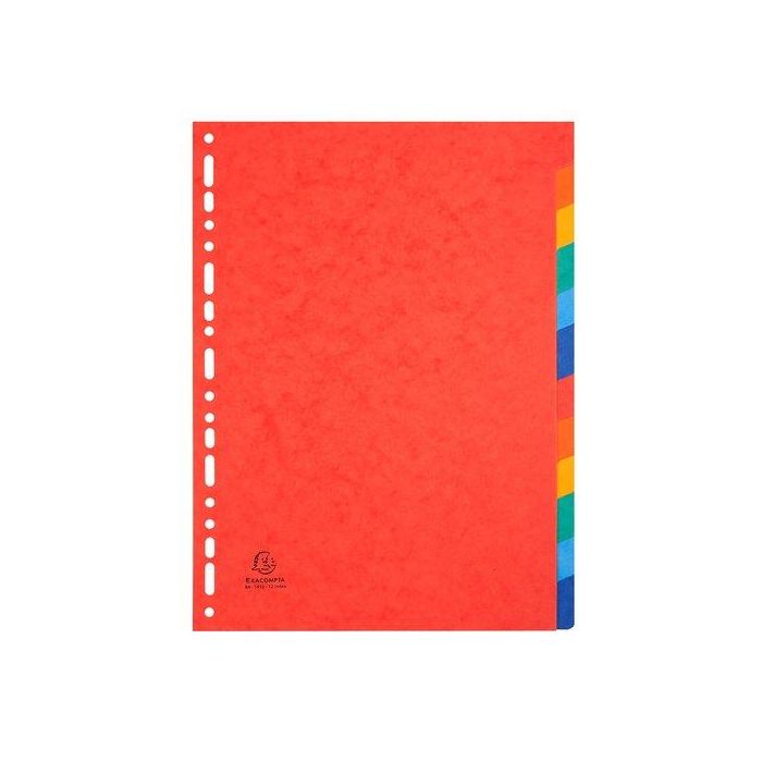 Exacompta Separadores Nature Future Cartulina Lustrada 225 gr 12 Posiciones A4 Colores