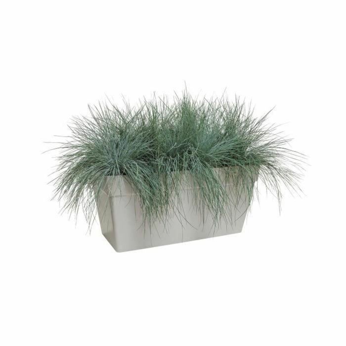 Elho Contenedor para plantas con ruedas de patio 70 cm Blanco con tanque de agua para terraza 2