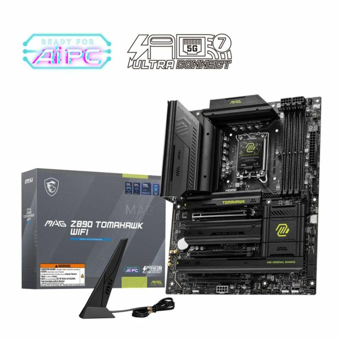 MSI MAG Z890 TOMAHAWK WiFi Placa Base Intel Z890 LGA 1851 (Socket V1) DDR5 ATX con Wi-Fi 7 y 5 Gigabit Ethernet para Intel Core Ultra 1 MSI MAG Z890 TOMAHAWK WiFi Placa Base Intel Z890 LGA 1851 (Socket V1) DDR5 ATX con Wi-Fi 7 y 5 Gigabit Ethernet para Intel Core Ultra 1