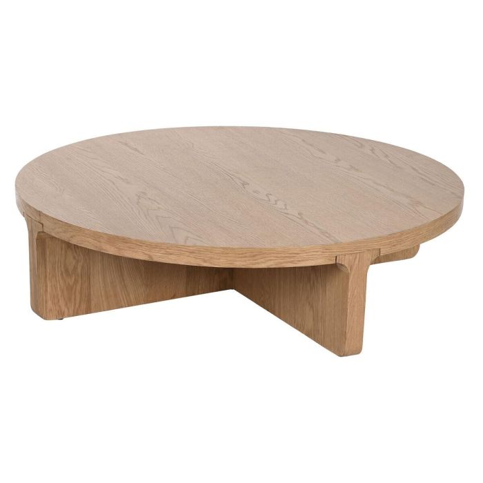 Mesa de Centro Home ESPRIT Natural madera de roble 121 x 121 x 32 cm 4