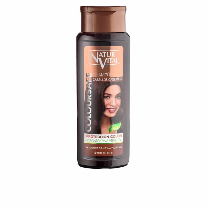 Natur Vital Champú ColourSafe Castaño Cabello Teñido 300 ml Protege y Mantiene el Color Vibrante Natur Vital Champú ColourSafe Castaño Cabello Teñido 300 ml Protege y Mantiene el Color Vibrante