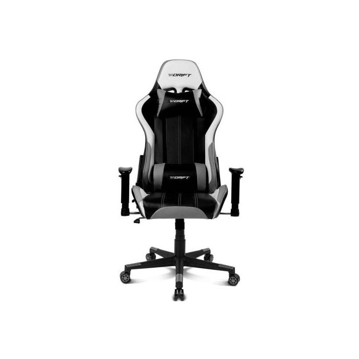 DRIFT DR175 Silla para videojuegos universal Asiento acolchado Negro, Gris, Blanco